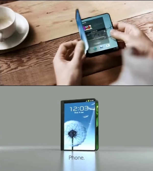 2013년 삼성이 공개한 폴더블 스마트폰 이미지 / 사진 = 삼성전자