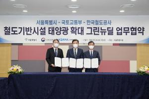 한국철도, ‘솔라 레일로드 그린뉴딜 협력사업’ 업무협약 체결