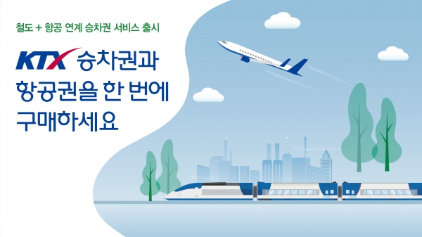 한국철도공사(코레일)이 지난해 시범운영을 선보인 ‘항공-철도 연계 발권 서비스(Rail&Air)’가 이달부터 정식 운영에 들어간다. 사진=한국철도공사(코레일)