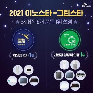 SK매직, ‘2021이노스타-그린스타’ 정수기 등 6개 품목 1위 선정