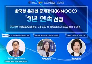 한성대, 교육부·국가평생교육진흥원 2023년 K-MOOC 묶음강좌 포함 5개 강좌 선정